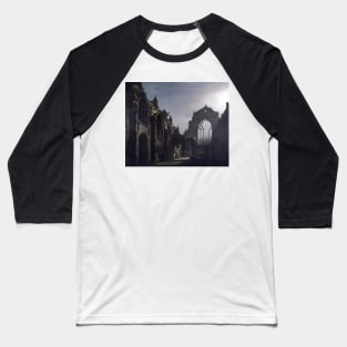 The Ruins of Holyrood Chapel by Louis Daguerre Baseball T-Shirt